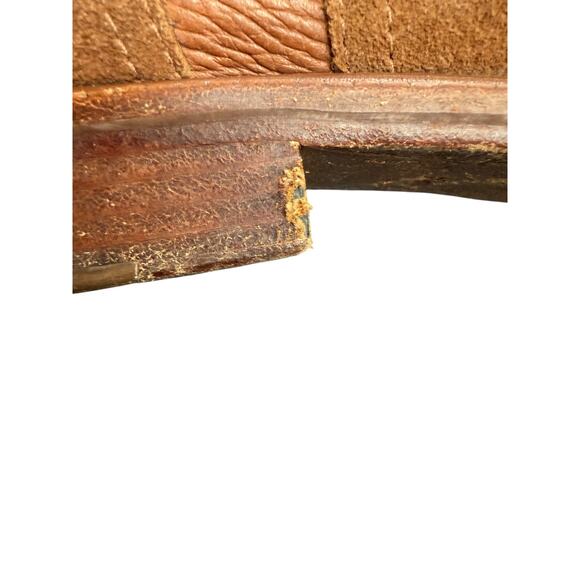 Tory Burch Alaina Ankle Boots Brown Suede Casual Fall Booties Classic Size 6 1/2 - Picture 6 of 9